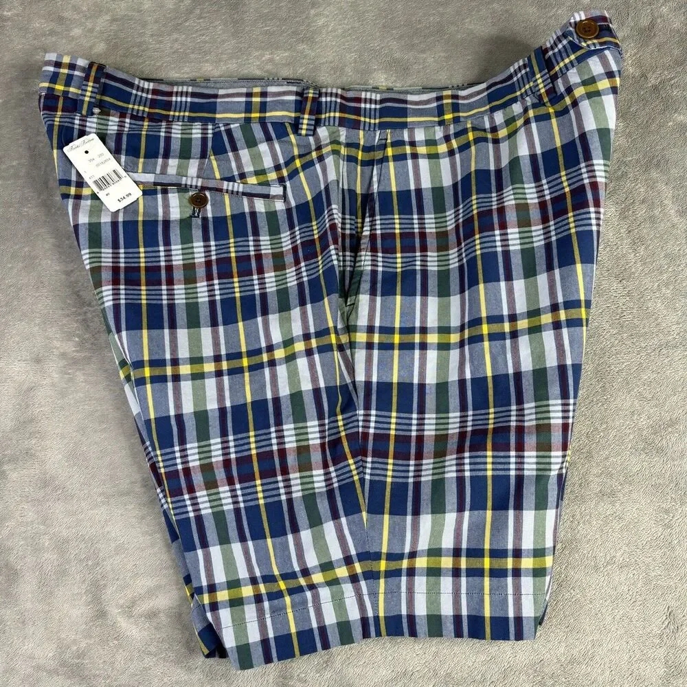 Brooks Brothers‎ Bermuda Shorts Mens 40 Blue Plaid Summer Outdoors New w/ Tag